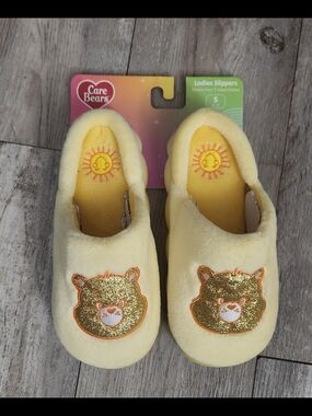 Care Bears Sunshine Bear Yellow Plush Ladies Slippers